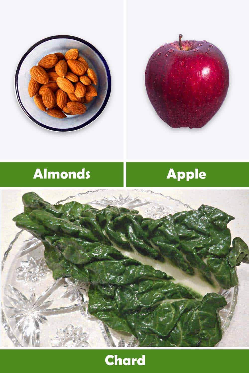 ALMONDS, APPLE AND CHARD