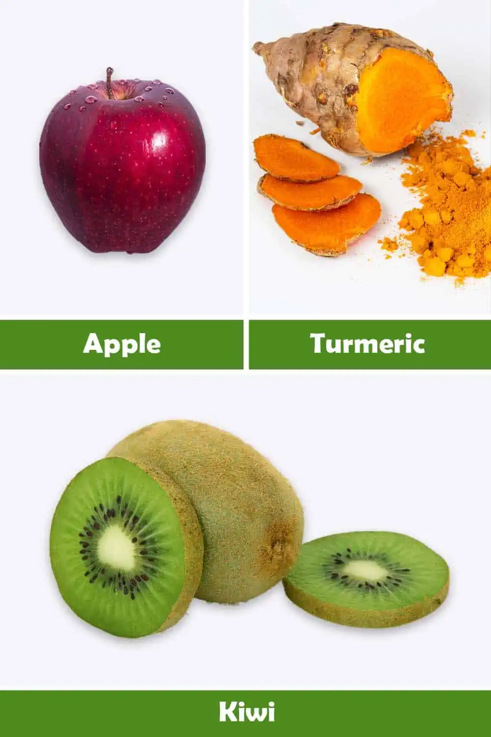 APPLE, TURMERIC AND KIWI