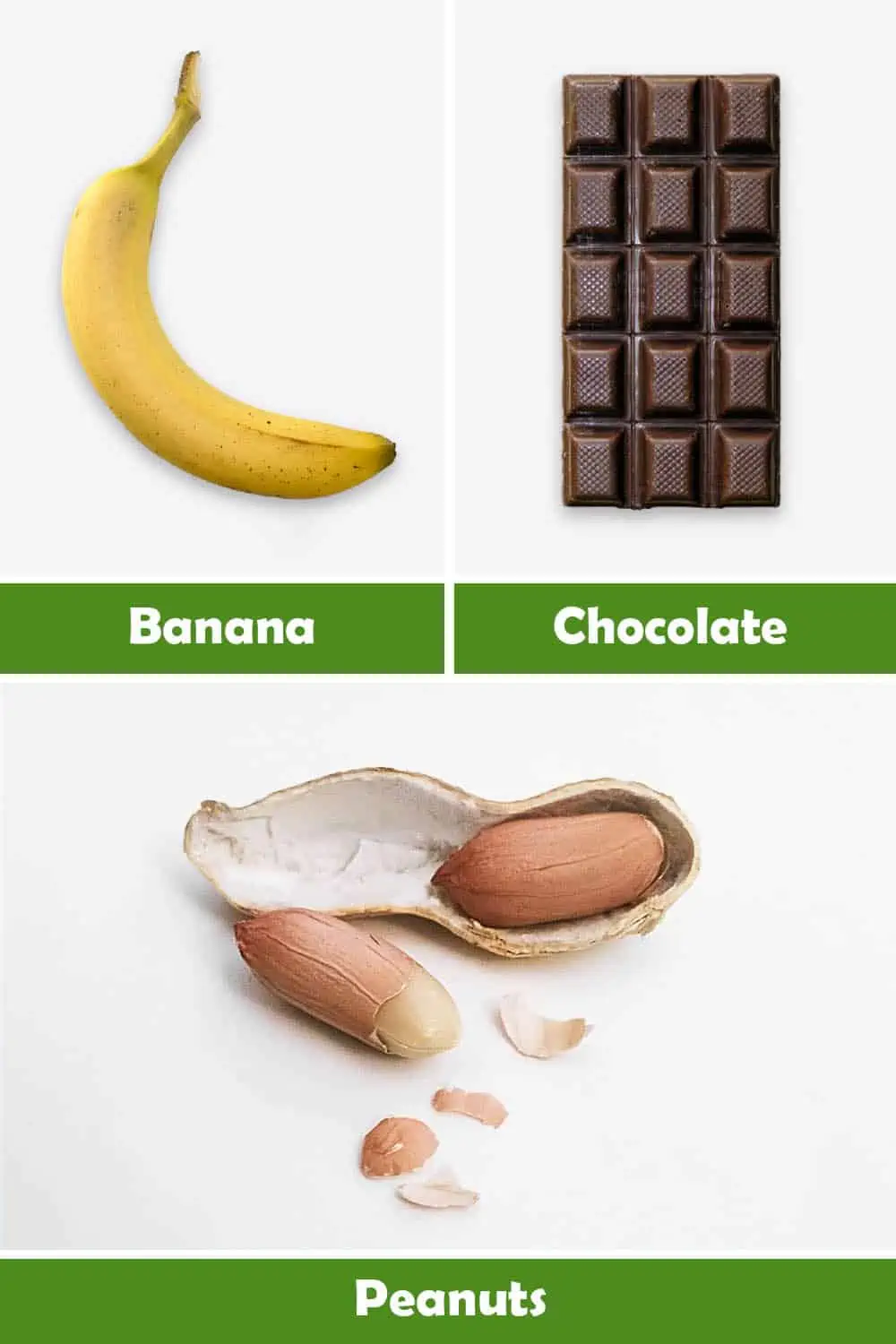 BANANA, CHOCOLATE AND PEANUTS