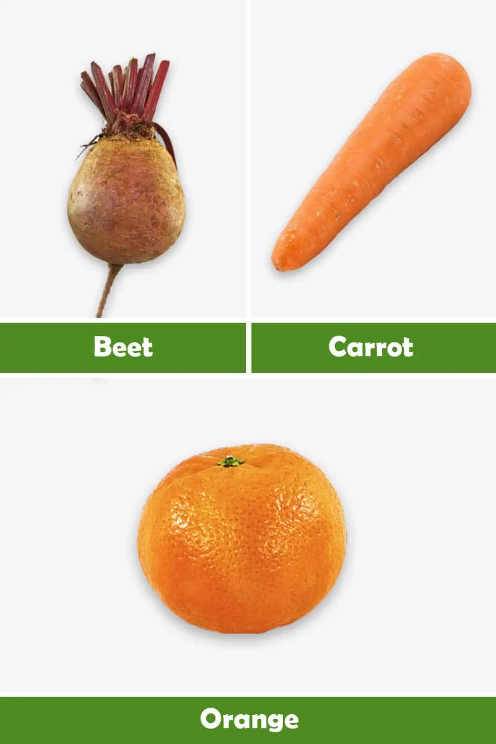 BEET, CARROT AND ORANGE