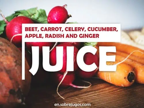 BEET, CARROT, CELERY, CUCUMBER, APPLE, RADISH & GINGER JUICE