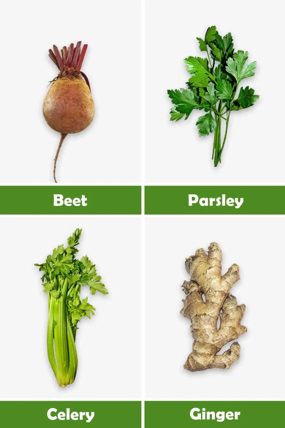 BEET, PARSLEY, CELERY AND GINGER