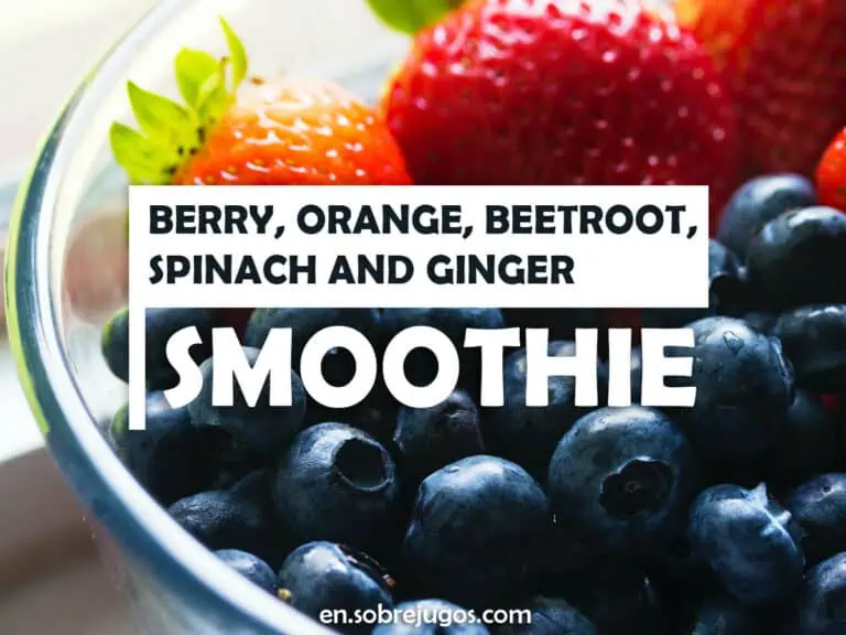 BERRY, ORANGE, BEETROOT, SPINACH AND GINGER SMOOTHIE