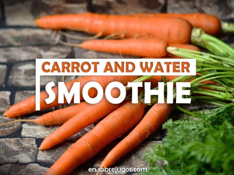 CARROT AND WATER SMOOTHIE