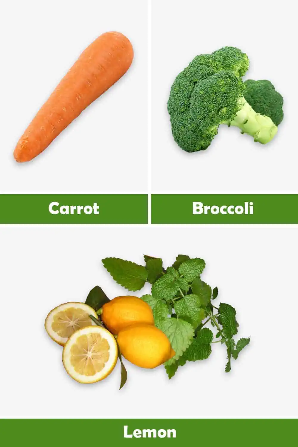 CARROT, BROCCOLI AND LEMON