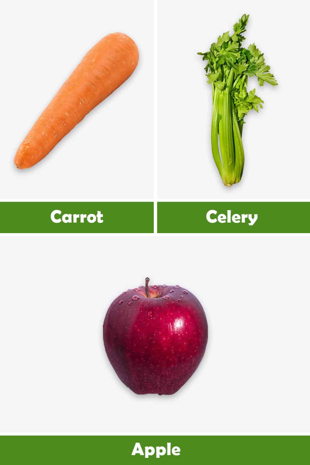 CARROT, CELERY AND APPLE
