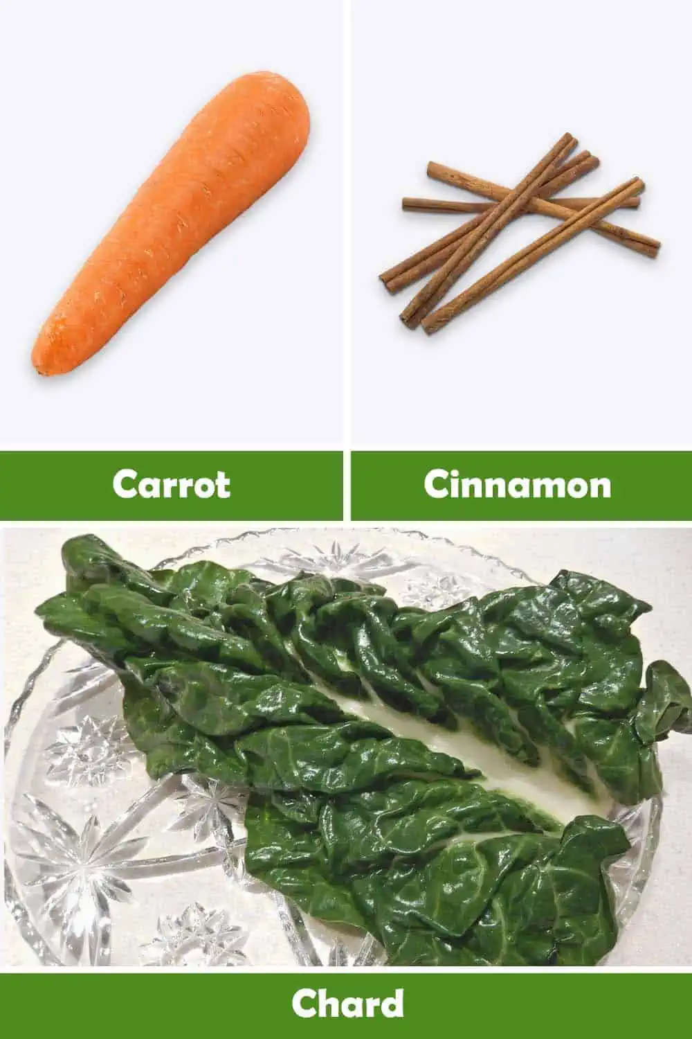 CARROT, CINNAMON AND CHARD