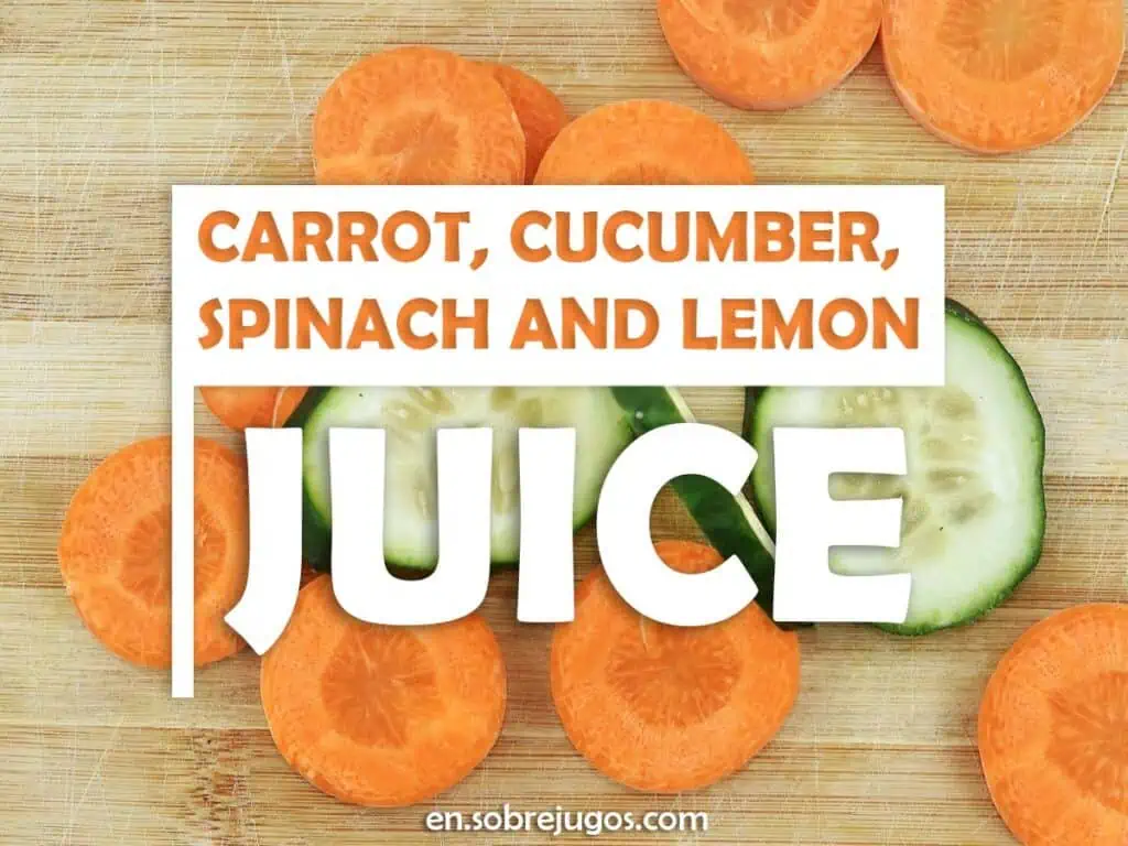 CARROT, CUCUMBER, SPINACH & LEMON JUICE