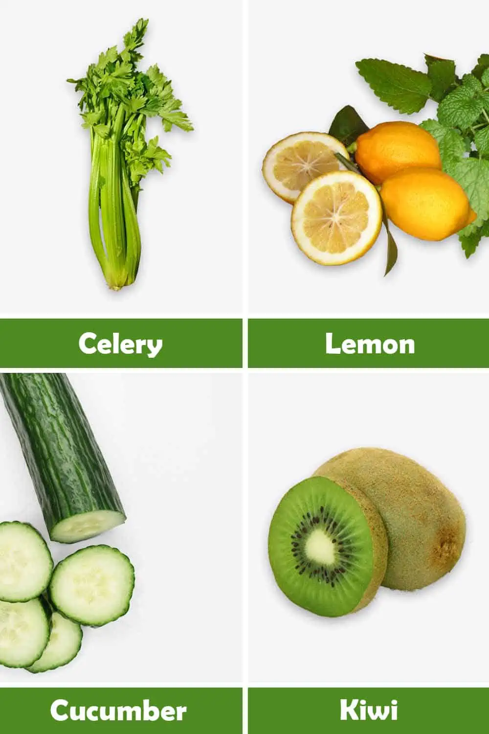 CELERY, LEMON, CUCUMBER AND KIWI