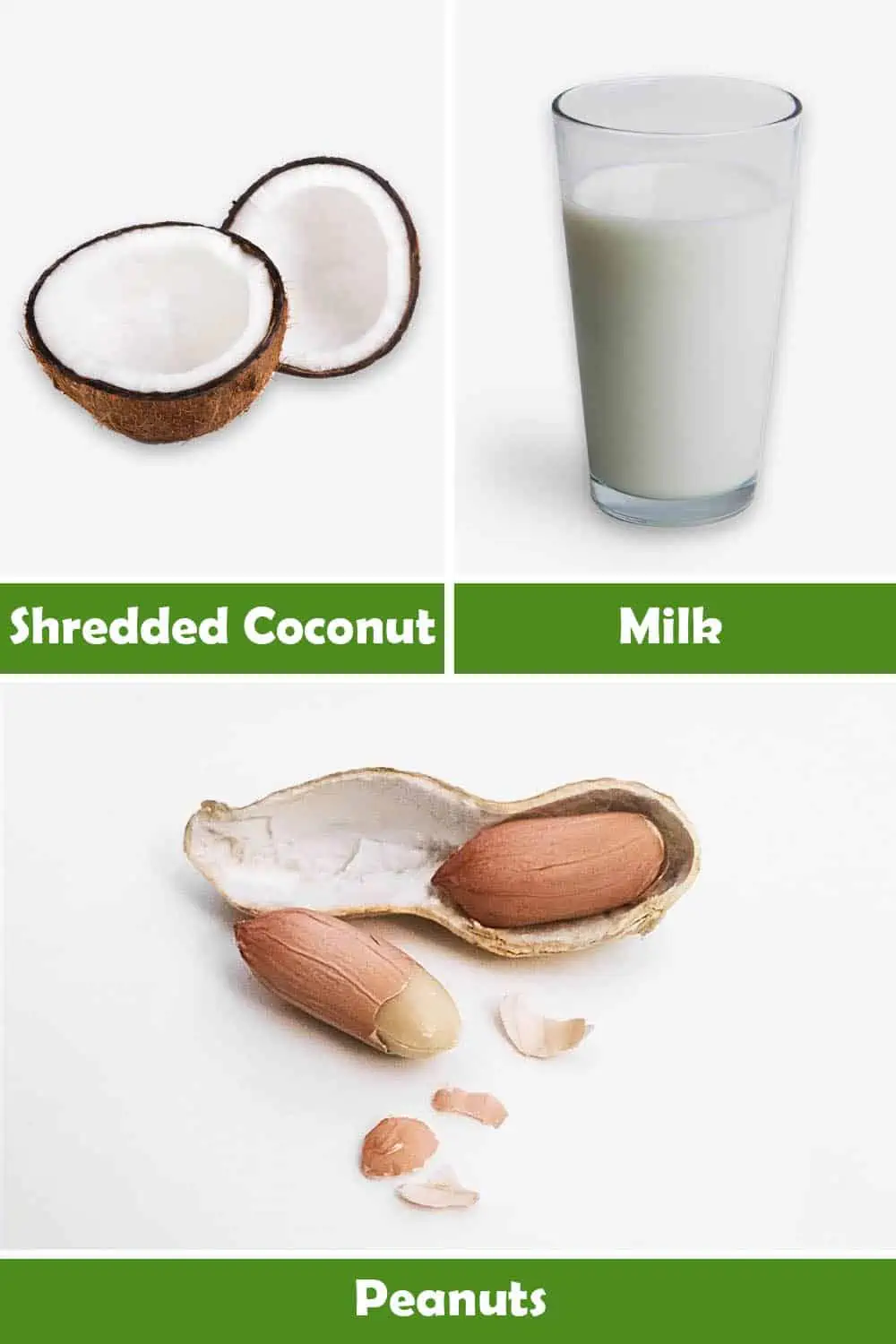 COCONUT, MILK AND PEANUTS