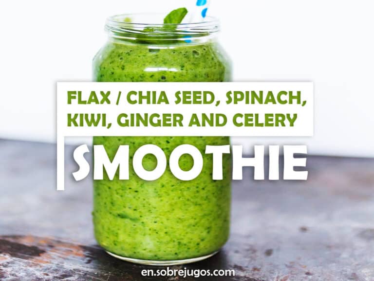 FLAX - CHIA SEED, SPINACH, KIWI, GINGER & CELERY SMOOTHIE