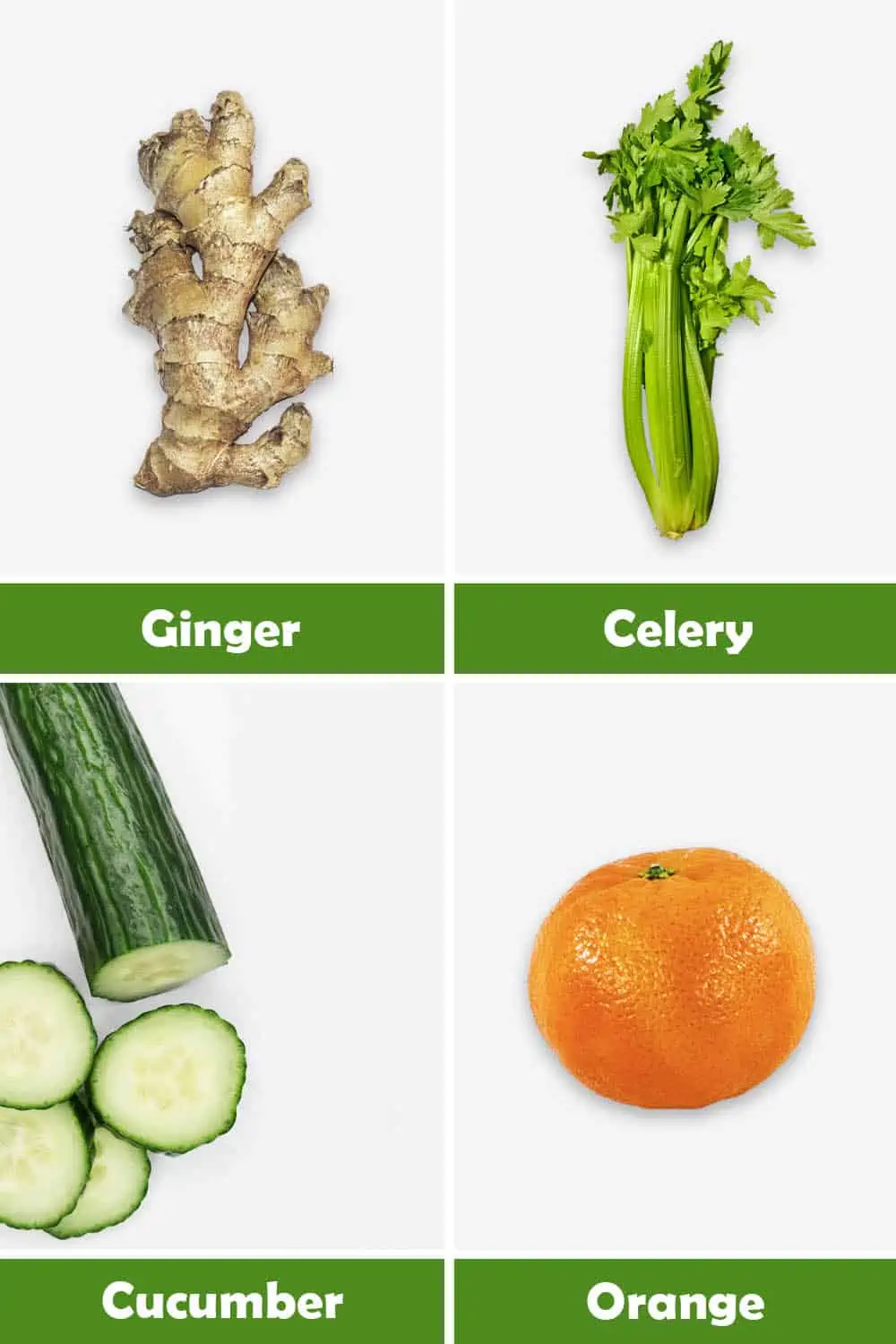 GINGER, CELERY, CUCUMBER AND ORANGE