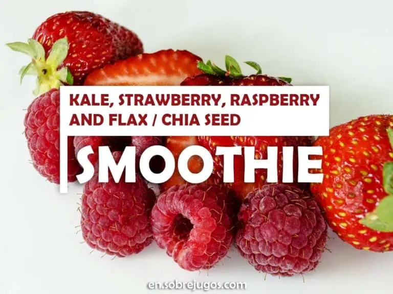 KALE, STRAWBERRY, RASPBERRY & FLAX - CHIA SEED SMOOTHIE