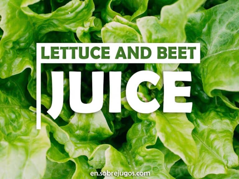 LETTUCE AND BEET JUICE