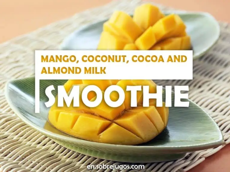 MANGO, COCONUT, COCOA & ALMOND MILK SMOOTHIE