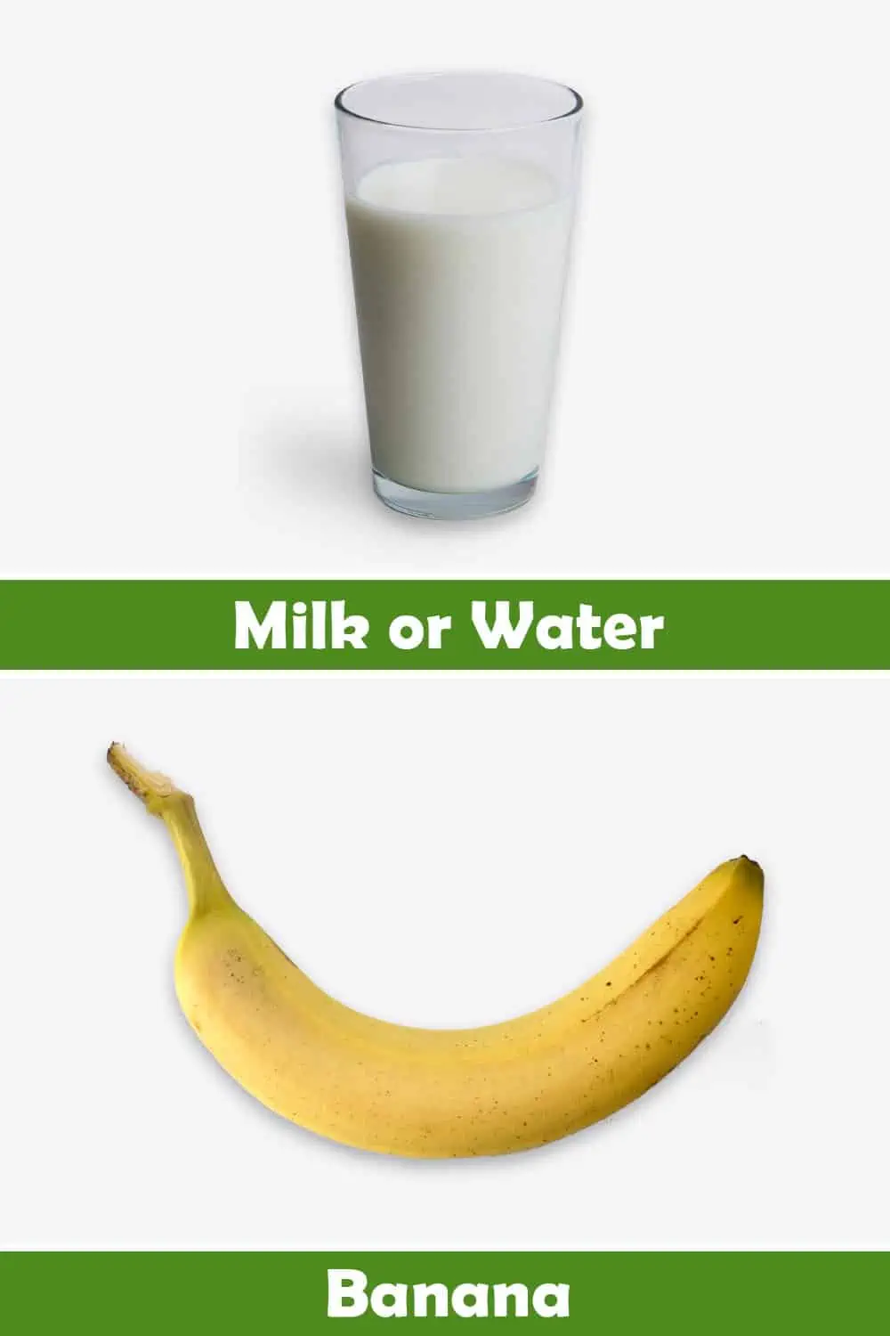MILK - WATER - BANANA