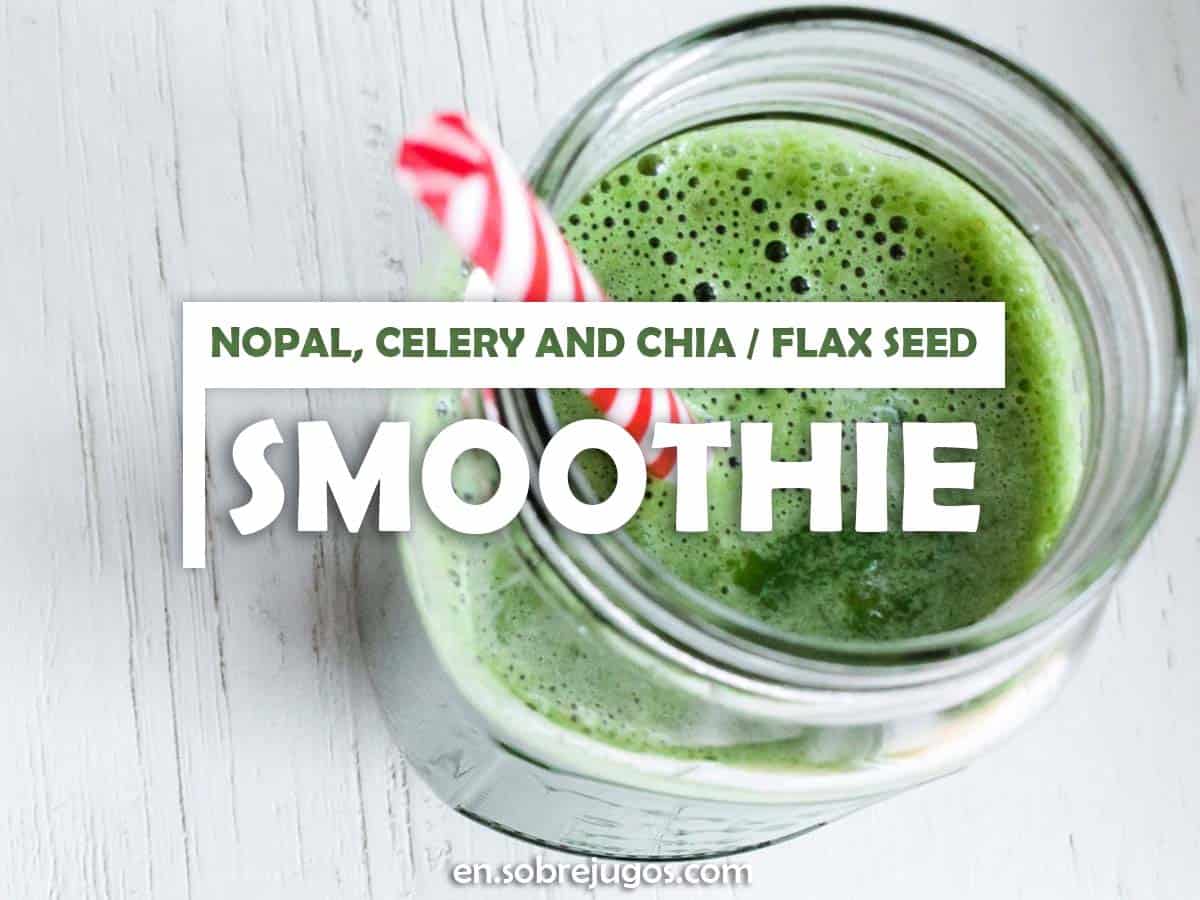 Nopal, Celery and Chia / Flax Seed Smoothie
