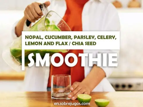 NOPAL, CUCUMBER, PARSLEY, CELERY, LEMON & FLAX - CHIA SEED SMOOTHIE