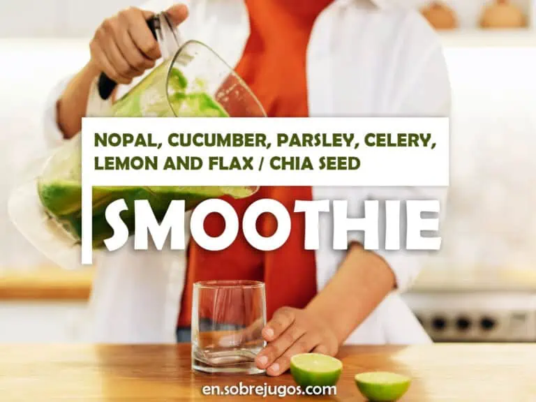 NOPAL, CUCUMBER, PARSLEY, CELERY, LEMON & FLAX - CHIA SEED SMOOTHIE