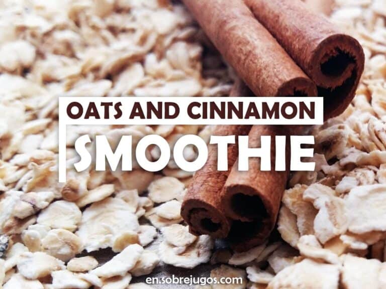 OATS AND CINNAMON SMOOTHIE