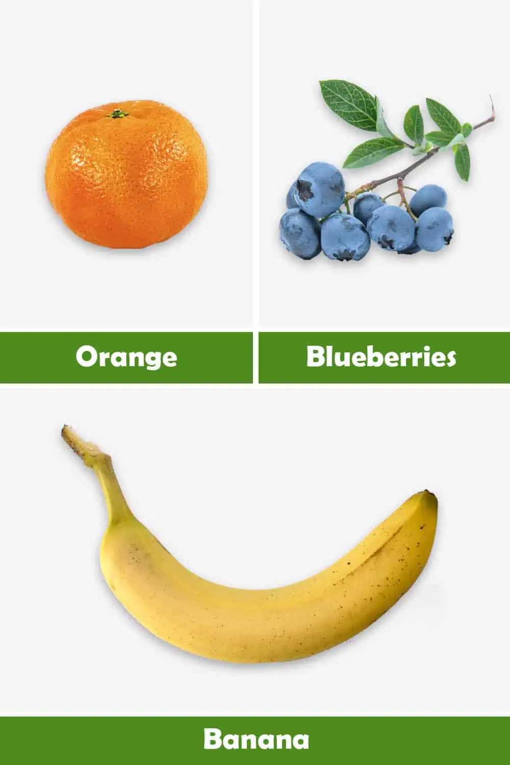 ORANGE, BLUEBERRIES AND BANANA