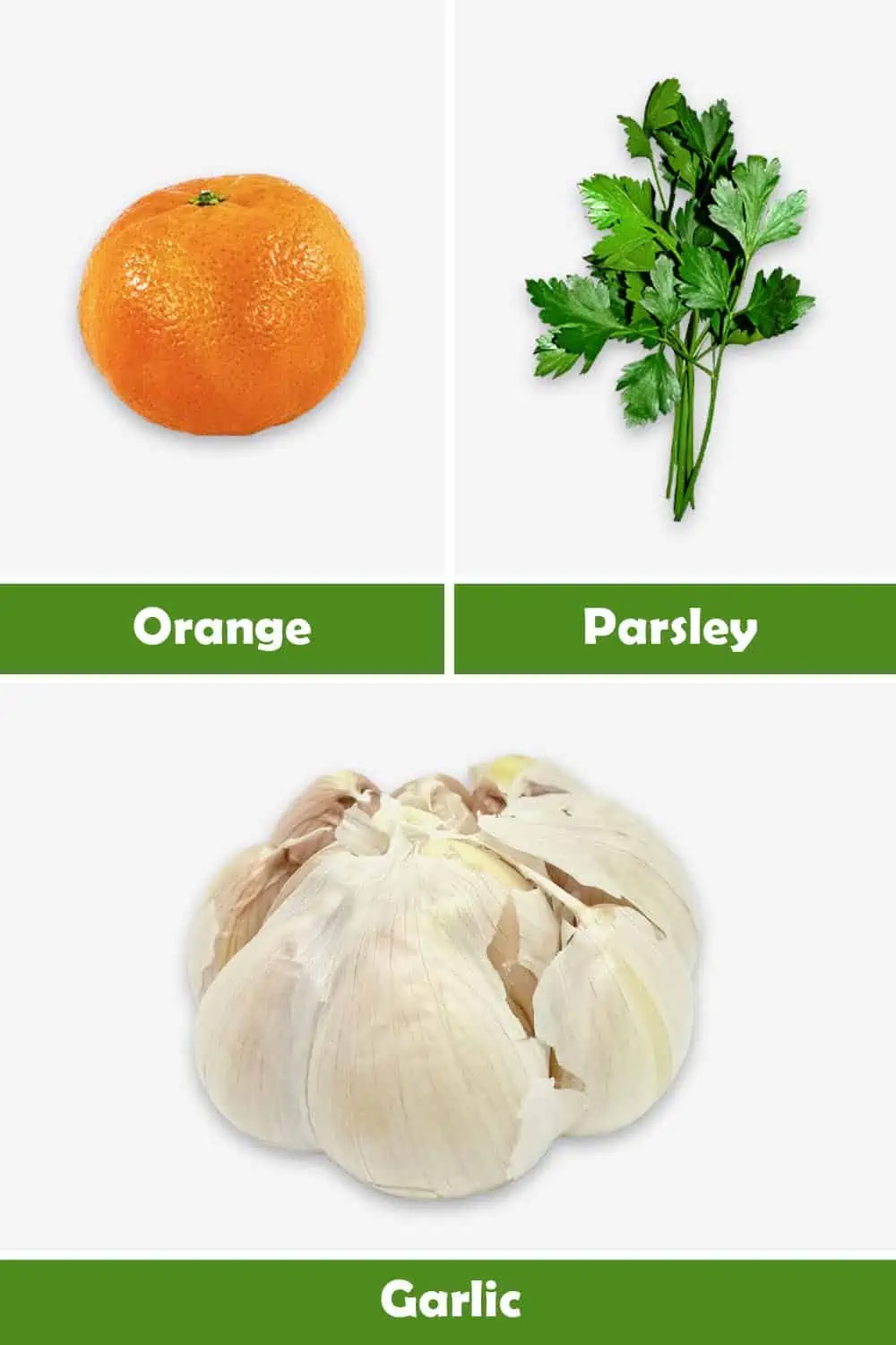 ORANGE, PARSLEY AND GARLIC