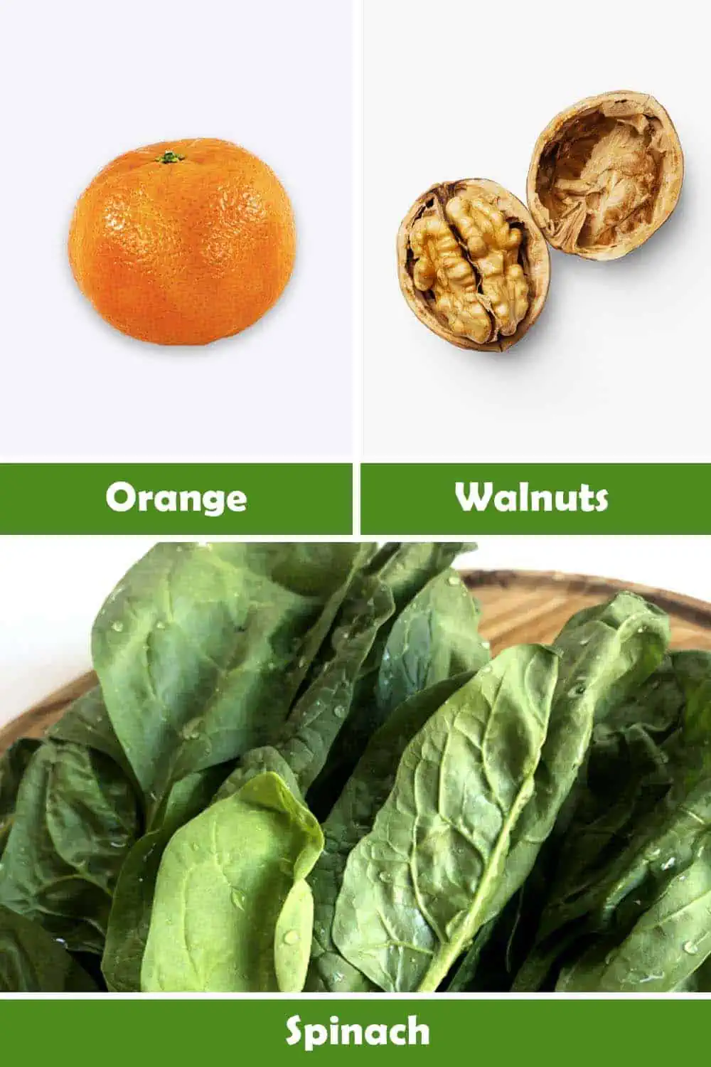 ORANGE, WALNUTS AND SPINACH
