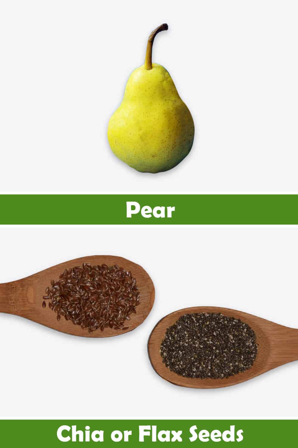 PEAR AND CHIA OR FLAX SEEDS