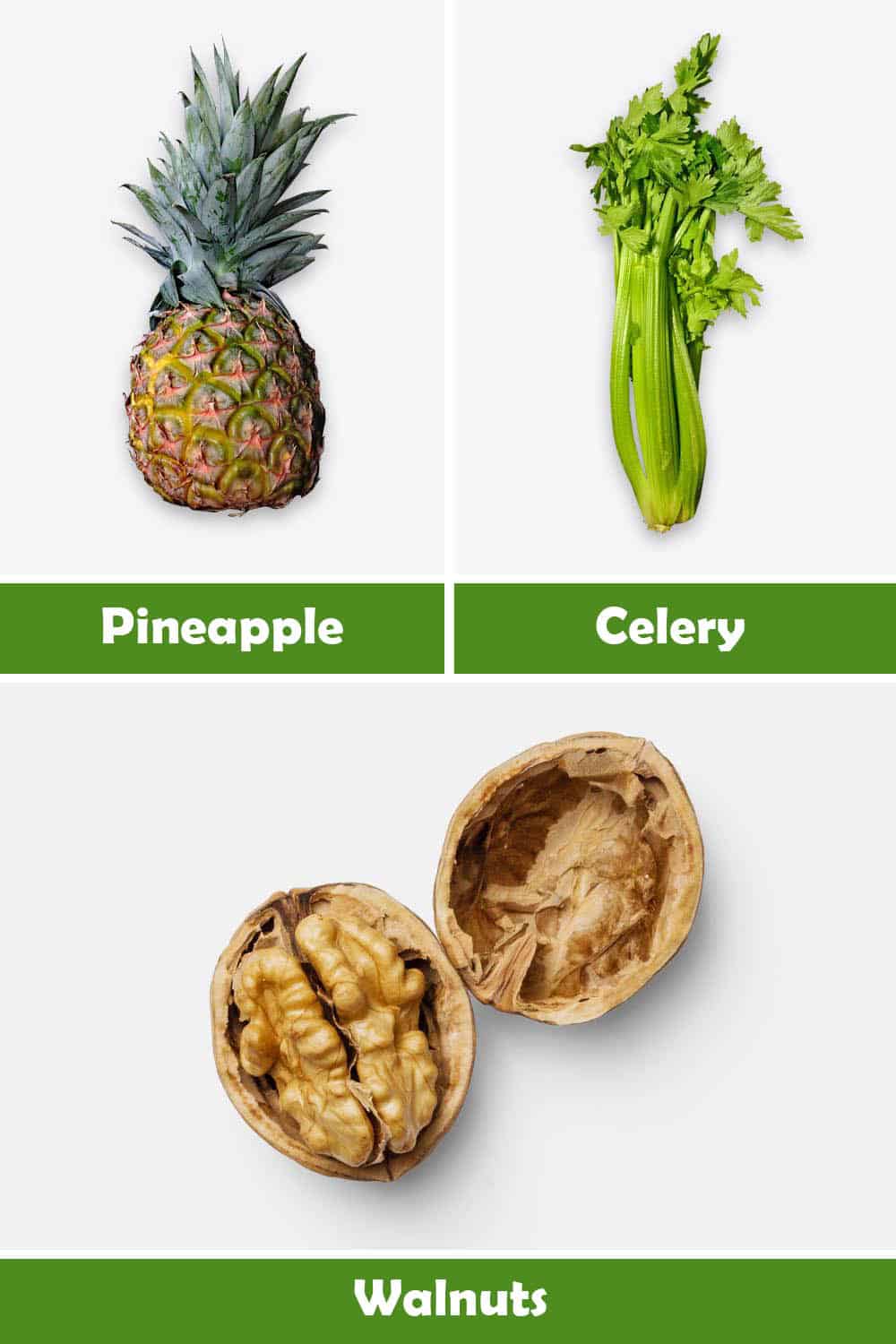 PINEAPPLE, CELERY AND WALNUTS