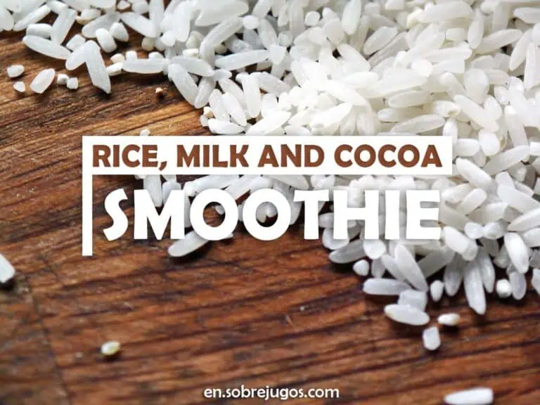 RICE, MILK & COCOA SMOOTHIE