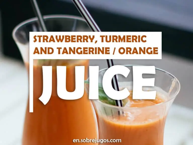 STRAWBERRY, TURMERIC & TANGERINE OR ORANGE JUICE