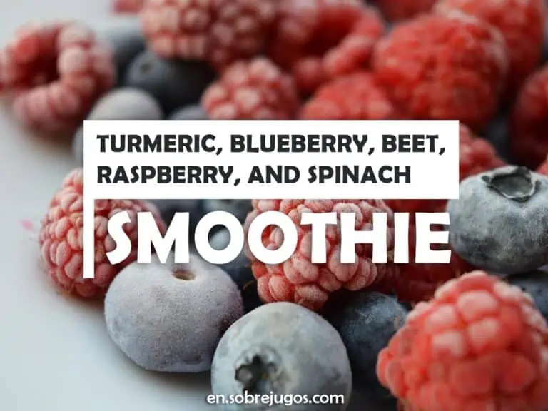 TURMERIC, BLUEBERRY, RASPBERRY, BEET & SPINACH SMOOTHIE