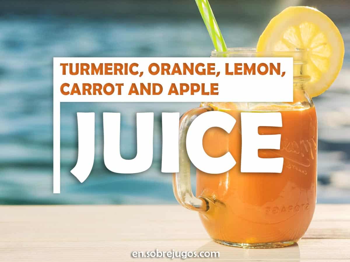 Turmeric, Orange, Lemon, Carrot and Apple Juice